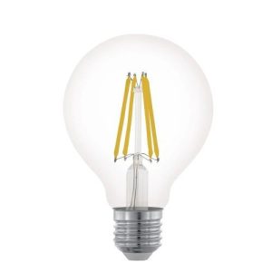 EGLO 6W ES GLOBE 80 LED W/W CLEAR DIMMABLE LAMP
