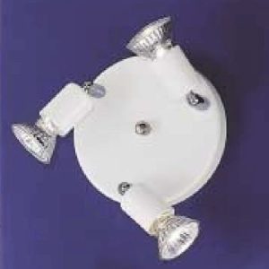EGLO WHITE GU10 3-LIGHT ROUND SPOT FTTG