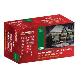 480 LED ICICLE CHASER LIGHTS - WARM WHITE