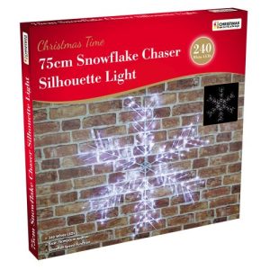 75CM 240LED SNOWFLAKE SILHOUETTE LIGHT WHITE