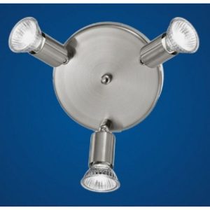 EGLO GU10 3-LIGHT PLATE SPOT NICKLE MATT