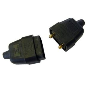 10A 2 PIN RUBBER CONNECTOR BLACK