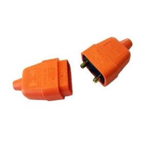 10A 2 PIN RUBBER CONNECTOR ORANGE