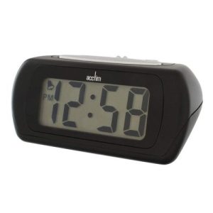 ACCTIM AURIC BLACK ALARM CLOCK