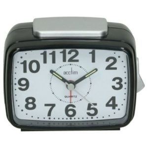 ACCTIM TITAN BLACK SWEEPER , SNOOZE ALARM CLOCK