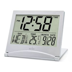 ACCTIM MINI FLIP II LCD ALARM CLOCK GREY