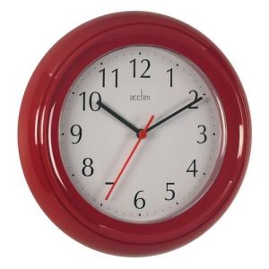 ACCTIM WYCOMBE RED WALL CLOCK