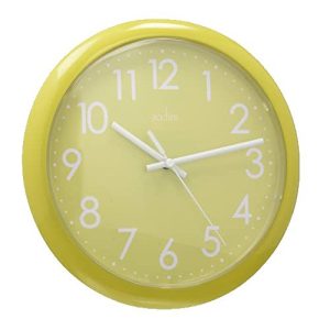 ACCTIM ABINGDON 10IN LIME GREEN WALL CLOCK