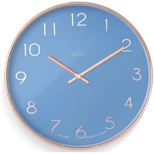 ACCTIM ELMA COPPER/BLUE COPPER EFFECT CASE AND HANDS ITH BLUE DIAL CLOCK