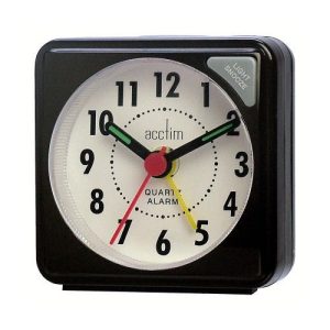 ACCTIM INGOT BLACK ALARM CLOCK