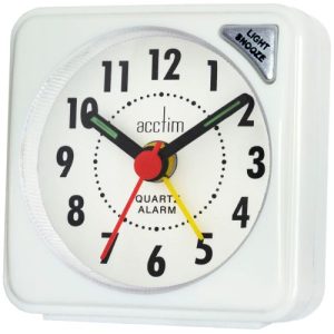 ACCTIM INGOT WHITE ALARM CLOCK