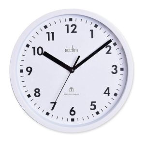 ACCTIM NARDO WHITE RADIO CONTROL WALL CLOCK