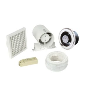 AIRVENT 4" MIXED FLOW INLINE FAN LIGHT KIT LED
