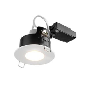 ALL LED ICAN65 GU10 FIRERATED DOWNLIGHT, 65MM CUTOUT, PUSH TERMINALS INCLUDED, OPENVENT DESIGN GU10 LAMPHOLDER INCLUDED