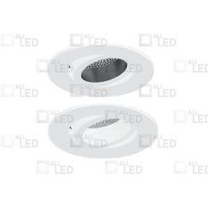 ALL LED ICAN75 PLATINUM POLAR WHITE, CUSTOMISABLE ANTI-GLARE, TWIST & LOCK ADJUSTABLE BEZEL, INC POLAR WHITE & CARBON BLACK BAFFLE