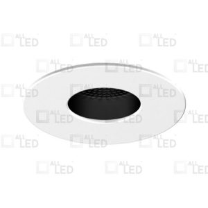 ALL LED ICAN75 PLATINUM POLAR WHITE, CUSTOMISABLE ANTI-GLARE, TWIST & LOCK FIXED BEZEL, INC POLAR WHITE & CARBON BLACK BAFFLE