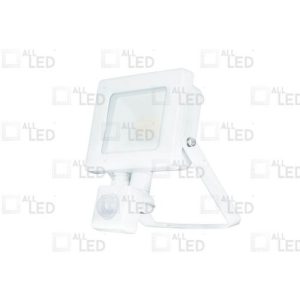ALL LED (NOT WIRED) 10W PIR IP65 WHITE HUNTER SLIM CCT FLOODLIGHT