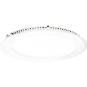 ALL LED ORBIT - 18W ROUND LED SLIMLINE FLAT PANEL DOWNLIGHT, CCT SELECTABLE 3000K,4000K,6000K, NON DIMMABLE, EMERGENCY SELF TEST