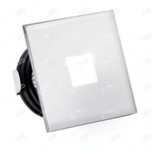 ALL LED SLOANE SQUARE 1W LED SQUARE LOW LEVEL LIGHT, 3000K, POLISHED CHROME, IP65