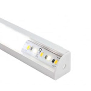 ALL LED PROFILE2 2M ALUMINIUM FINISH, CORNER/ANGLED PROFILE WITH OPAL DIFFUSER, EXTRUDED 6063 AIRCRAFT ALUMINIUM, INCL END CAPS & BRACKETS