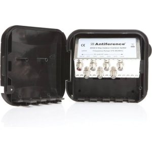 ANTIFERENCE 6 WAY F-TYPE SPLITTER C/W ENCLOSURE