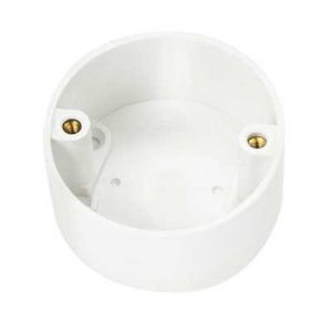 PLAIN ROUND CONDUIT BOX WHITE