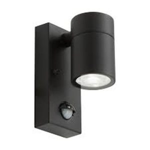 ANSELL ACERO DIRECTIONAL GU10 WALL LIGHT PIR BLACK