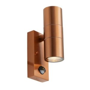 ANSELL ACERO DIRECTIONAL GU10 WALL LIGHT PIR COPPER
