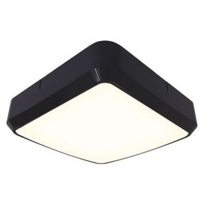 ANSELL 14W ASTRO SQUARE CCT LED BLACK BASE BULKHEAD + MICROWAVE + EMERGENCY