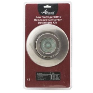 ANSELL 50W LV/GU10 SATIN CHROME CONVERTER KIT