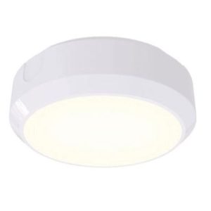 ANSELL 14W DELTA ROUND LED WHITE BASE BULKHEAD + EMERGENCY