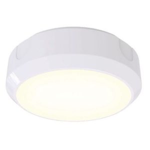ANSELL 14W CCT DELTA ROUND LED WHITE BASE BULKHEAD + MICROWAVE SENSOR