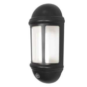 ANSELL LATINA LED PIR HALF LANTERN - BLACK