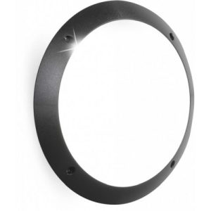 ASBAC LUCIA 11W CCT LED ROUND PLAIN BULKHEAD BLACK