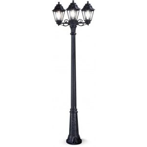 ASBAC ANNA GIGI-BISSO 3X6W LED TRIPLE HEAD POST BLACK