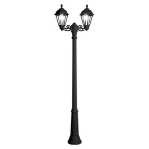 ASBAC RUT RICU-BISSO E27 TWIN HEAD POST BLACK