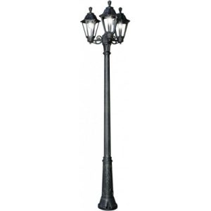 ASBAC RUT RICU-BISSO E27 TRIPLE HEAD POST BLACK