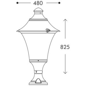 ASBAC REMO 400 NEW LOT 60W 4K PEDESTAL LANT ASSEM BK