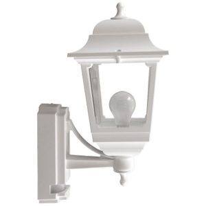 ASD SQUARE LANTERN WHITE, CLEAR DIFFUSER, 100W, PIR