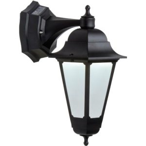 Grande Lantern Black with Photocell Cool White