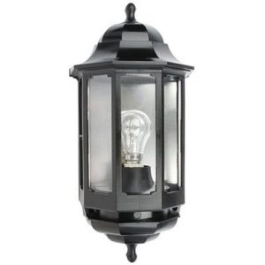 ASD BLACK HALF LANTERN WITH PHOTOCELL