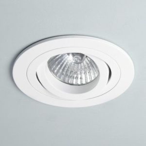ASTRO TARO MATT WHITE ADJUSTABLE FIXED FIRE RATED DOWNLIGHTER (86MM C/O)