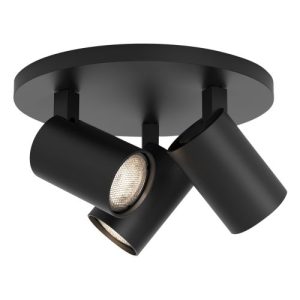 ASTRO ASCOLI TRIPLE ROUND MATT BLACK 3 X 6W MAX LE