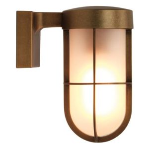 ASTRO CABIN WALL FROSTED ANTIQUE BRASS
