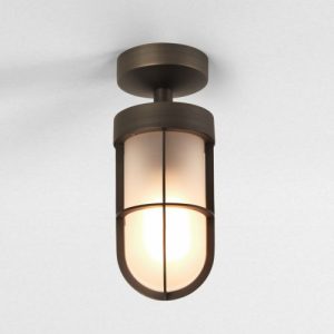 ASTRO CABIN SEMI FLUSH FROSTED BRONZE