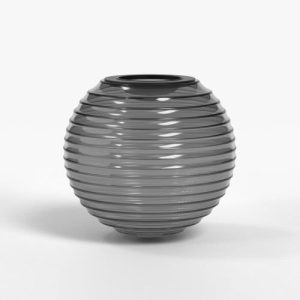 ASTRO NARA GLOBE RIBBED GLASS SMOKE