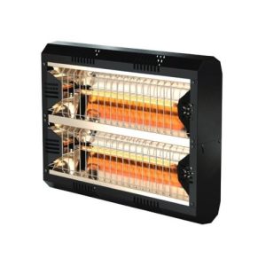 ATC BLACK RIVIERA 6KW OUTDOOR QUARTZ INFA-RED HEATER IPX5 WALL/CEILING/HANGING