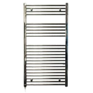 ATC 300W ADJUSTABLE ELEMENT STRAIGHT CHROME TOWEL RADIATOR 800X500MM