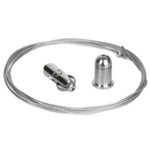 AURORA 2 X 5M SUSPENSION CABLE WITH M6 MALE CLUTCH + M6 TOP HAT FIX (2PCS. KIT)