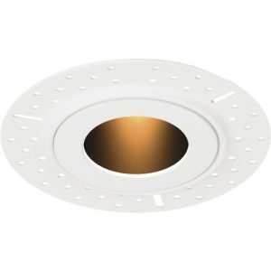 AURORA TRIMLESS BASE BEZEL WITH GU10 LAMP HOLDER FOR AU-ADGU10TLXXXX MATT WHITE
